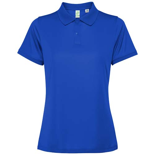 Polo recyclé femme personnalisable manches courtes Tormo ROLY Bleu royal